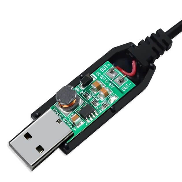 Кабель для роутера від повербанка USB 5V - DC 12V -6